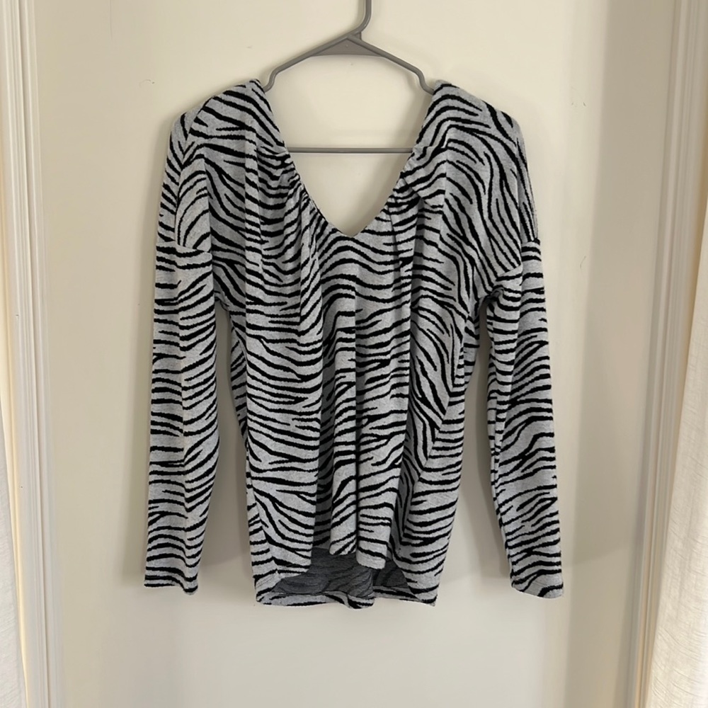 Zebra Print Sweater